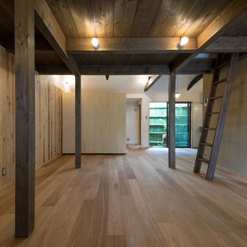 フリースペース
可動家具の奥をベッドルームにした場合は
手前はLDKとして広く使えます。